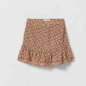 NWT Zara Girl's Skirt Ditsy Floral Print with Ruffle Size 7 Orig: $30